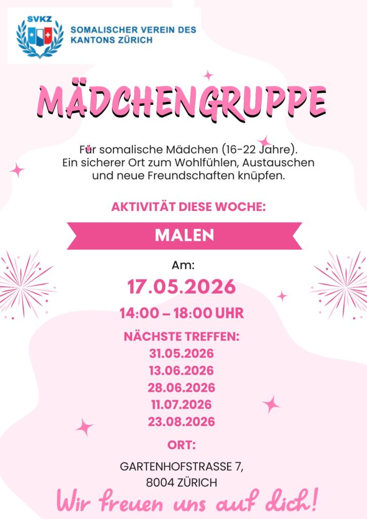 Mädchentreff der Somalischen Gemeinschaft des Kantons Zürich